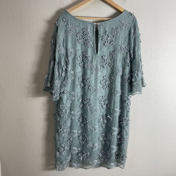 Sundance Womens Large Princess Dreams Embroidered Boho Bell Sleeve Sheath Dress - Picture 13 of 13